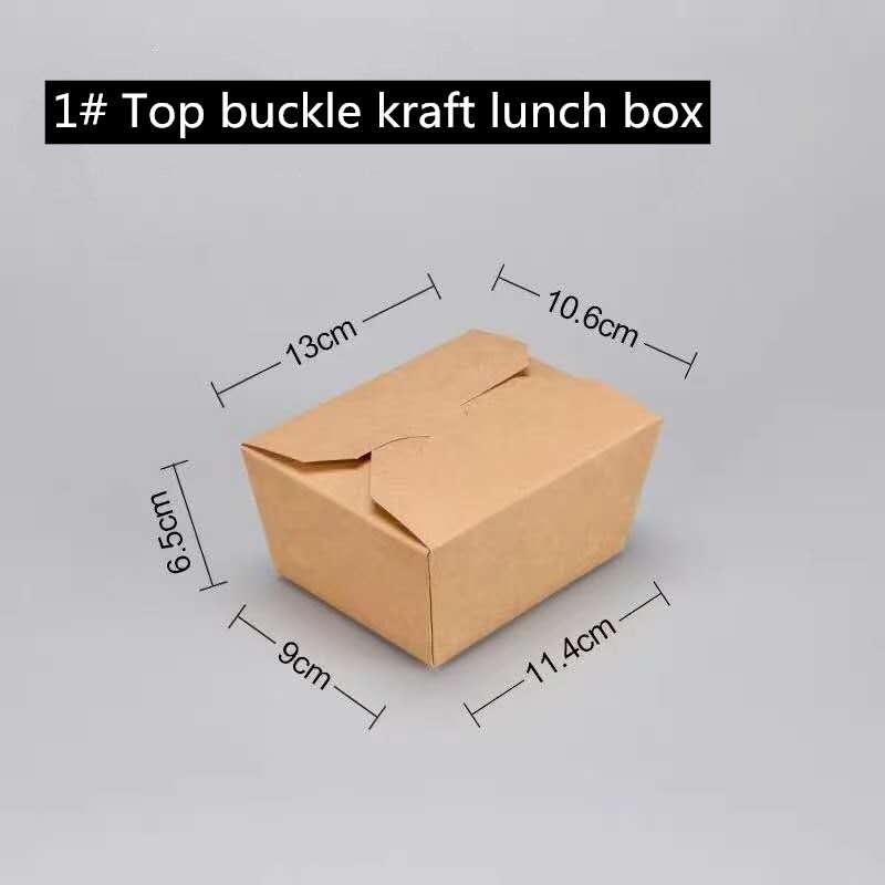 Kotak Kertas Kraft Coklat yang Dapat Dibawa Microwave 800 1400 1480 2000ml