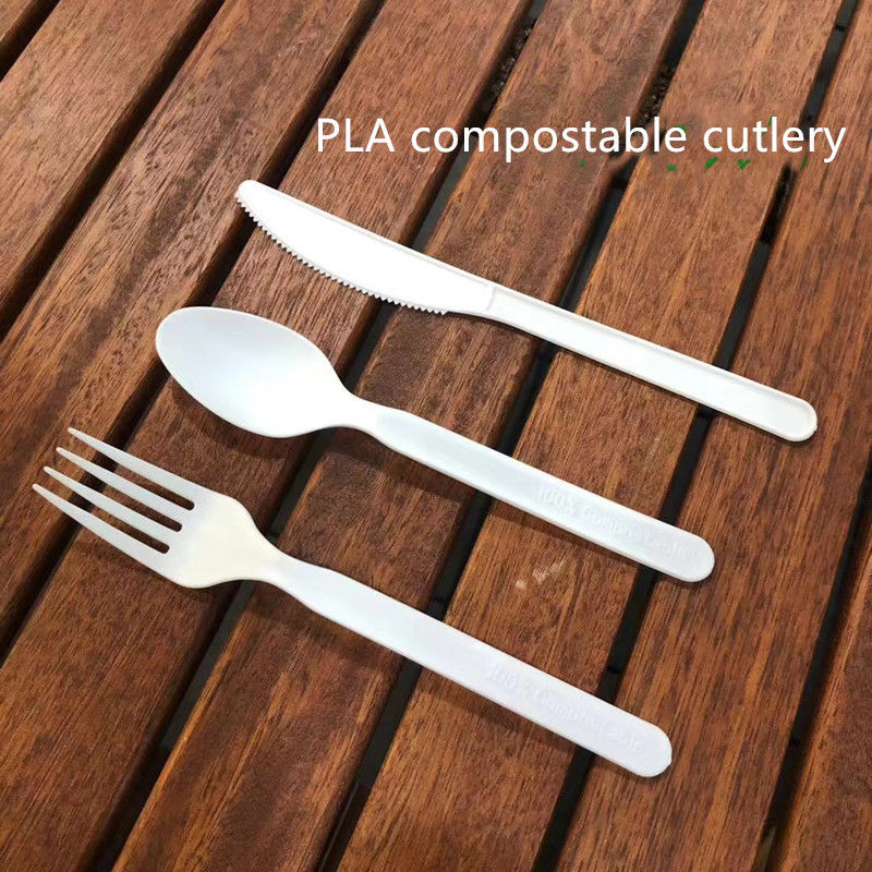 Sendok Dan Garpu Pisau CPLA Biodegradable Untuk Makan Siang
