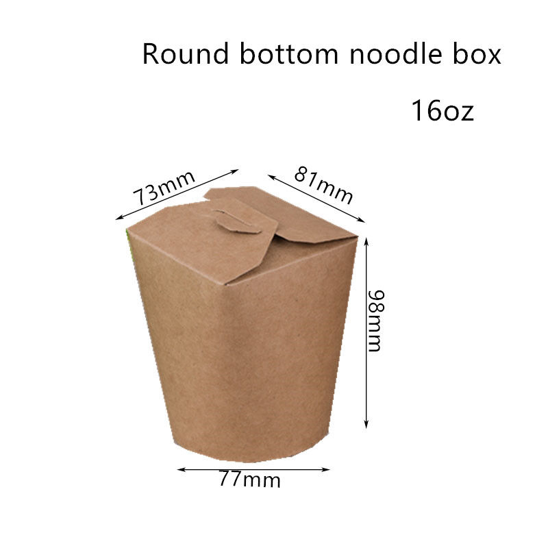 16oz 26oz 32oz Kotak Mie Sekali Pakai Dengan Bagian Bawah Bulat