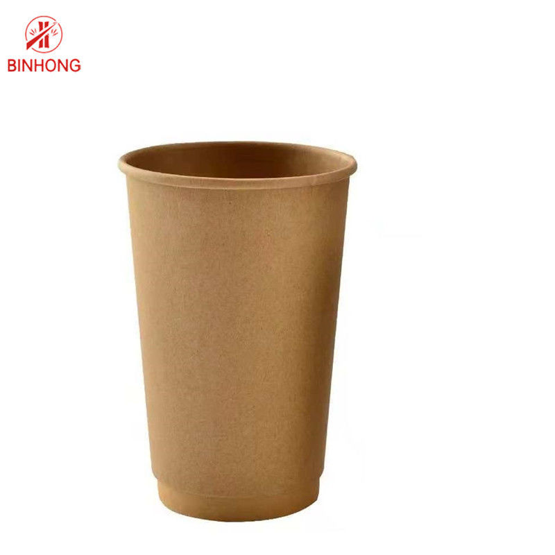 Cangkir Kopi Kertas Kraft 300gsm Dilapisi PE BPA Gratis