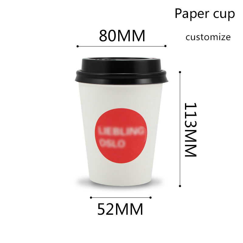 Kompos PLA Berjajar 280gsm Cangkir Minum Kertas Serat Bambu