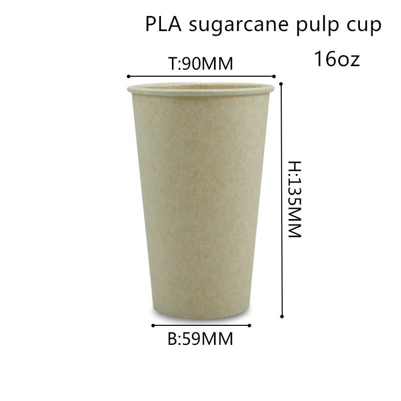 Cangkir Minum Kertas PLA Serat Bambu Biodegradable ISO9001