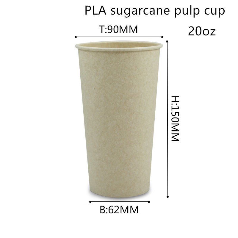 Cangkir Minum Kertas PLA Serat Bambu Biodegradable ISO9001