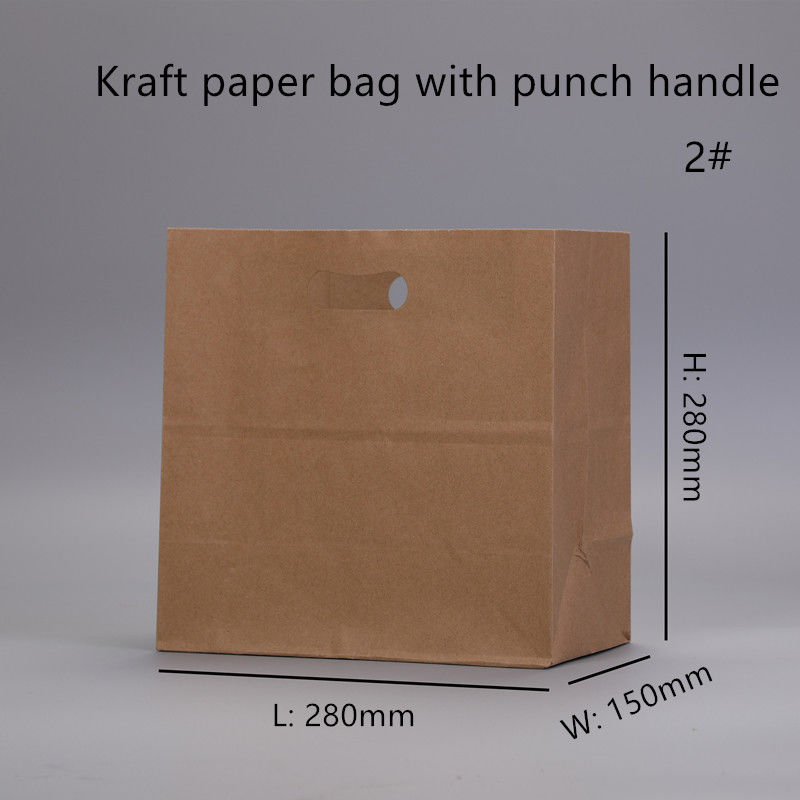 80gsm 100gsm 120gsm Kraft Paper Bag Dengan Die Cut Handle