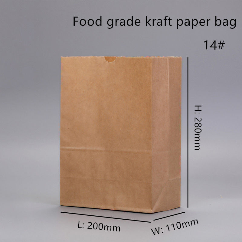 Tas Roti Kraft Coklat Sekali Pakai Dengan Bagian Bawah Persegi