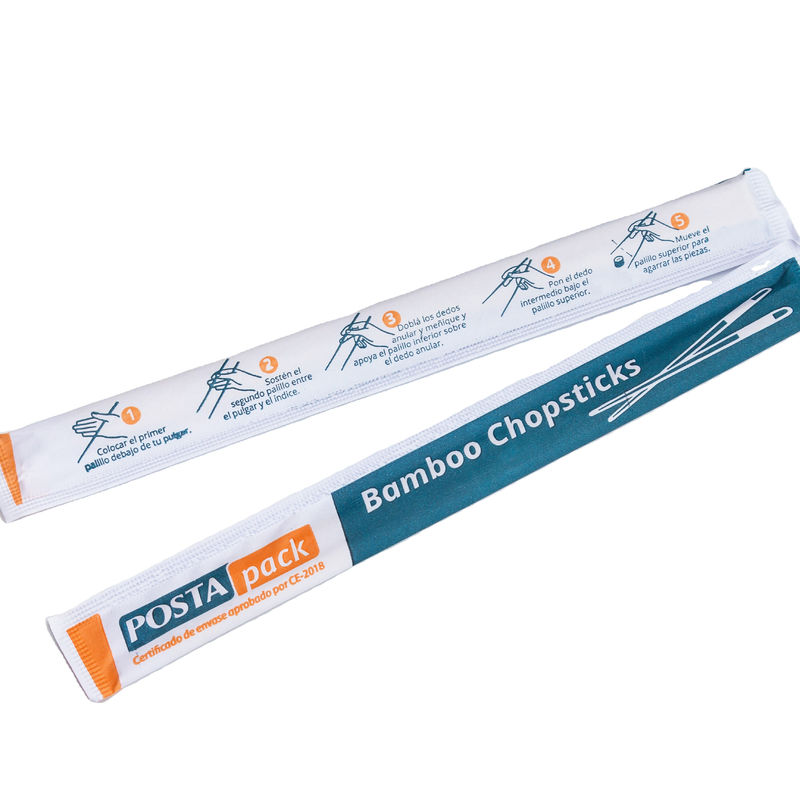 Sumpit Bambu Ramah Lingkungan Sushi Stick Dengan Paket Kertas