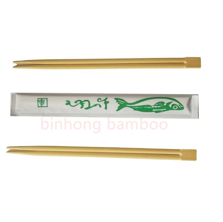 4.5mm Tebal Lengan Kertas Dibungkus Sumpit Bambu Kembar