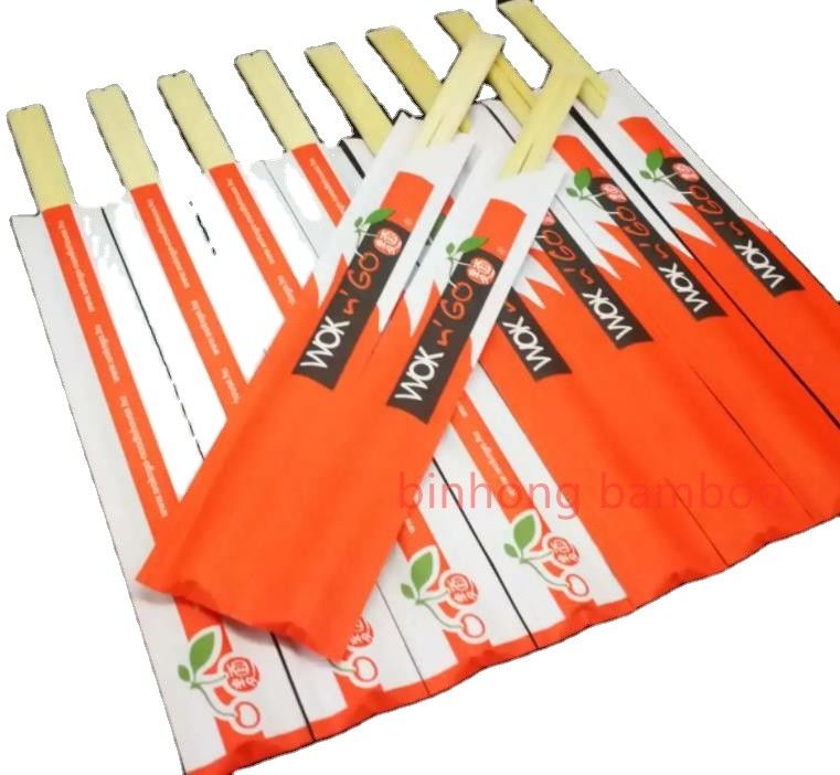 Sumpit Bambu Dibungkus Kertas Setengah Lengan Panjang 23cm
