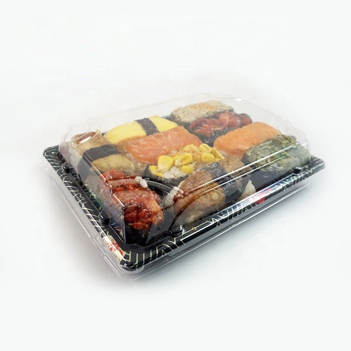 ODM Anti Slip PS Plastik Sekali Pakai Sushi Takeaway Tray