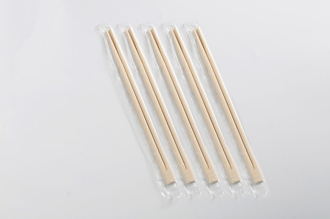 OPP Packing Twin Mao Bamboo Sumpit Sekali Pakai Dengan Simpul, sumpit telanjang