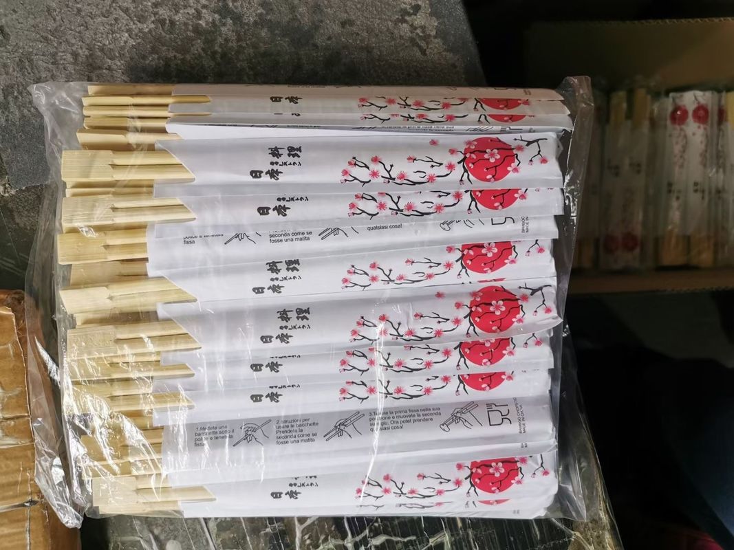 Kertas Dikemas Sushi Sumpit Sekali Pakai Bambu Alami Dengan Logo Disesuaikan