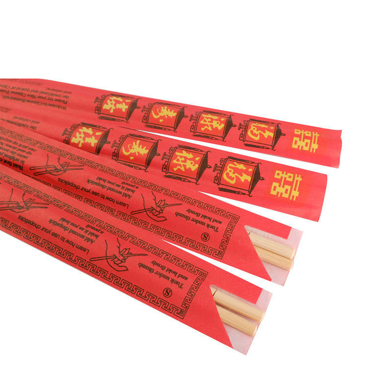 Binhong Smooth Disposable Bamboo Chopsticks Untuk Makanan Cepat Restoran bulat tongkat makan setengah kertas tongkat makan