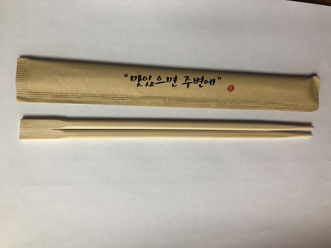 Sumpit Ramah Lingkungan Bambu Sekali Pakai Dengan Kemasan Kertas Kraft