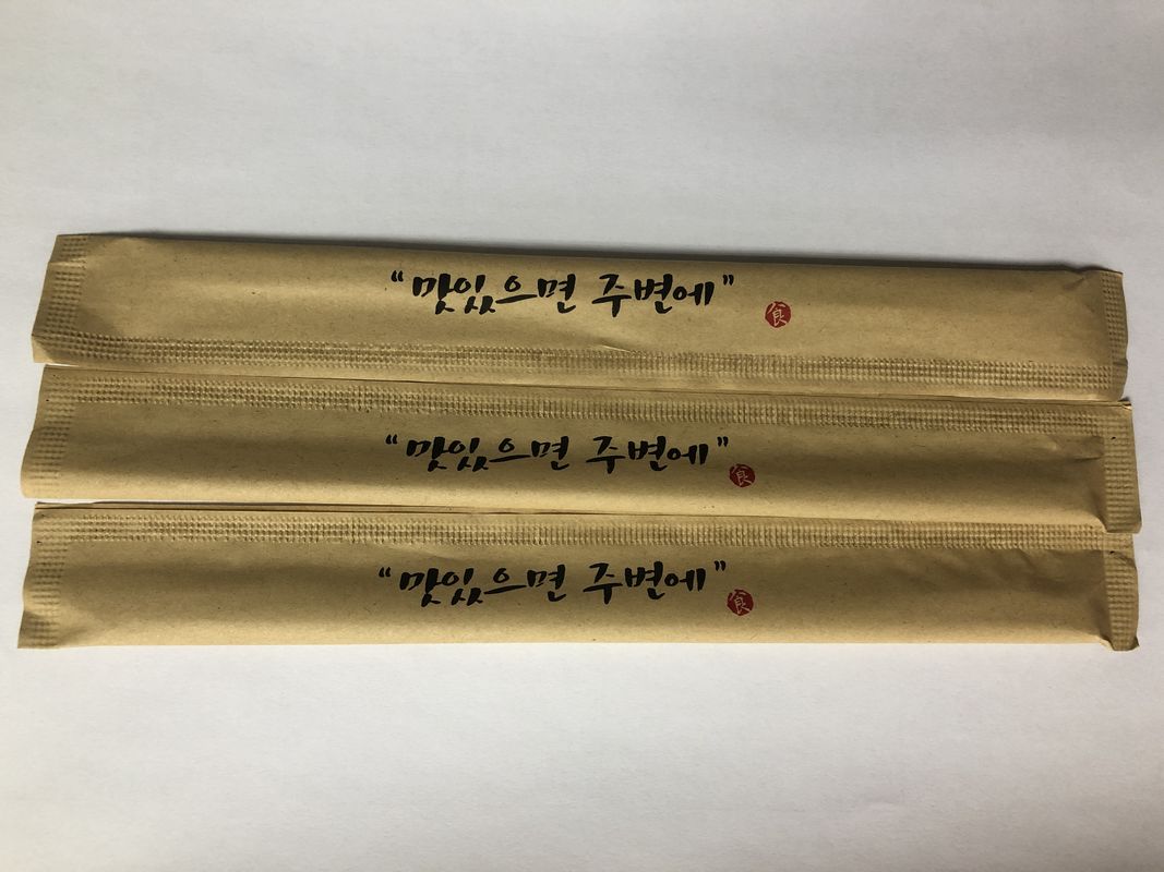 Sumpit Ramah Lingkungan Bambu Sekali Pakai Dengan Kemasan Kertas Kraft