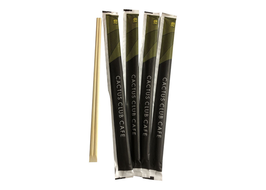 Twines Paper Finished Seal Sumpit Bambu Sekali Pakai Pencetakan Halaman Penuh 23cm