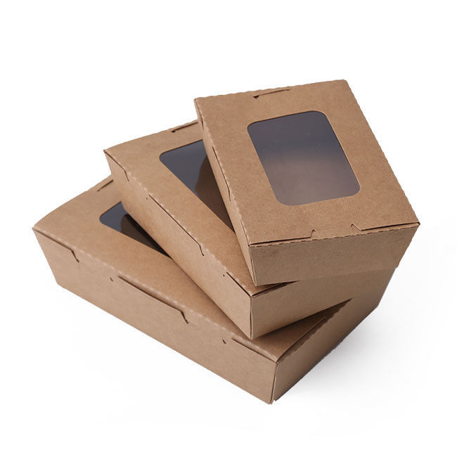 4 Kompartemen yang Disesuaikan Mengambil Kertas Bento Box Anti Bocor