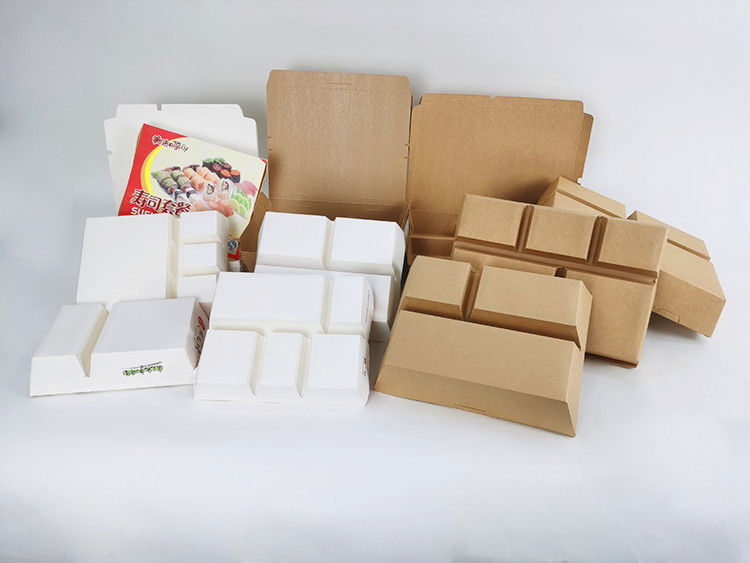 Wadah Takeaway Kertas Kraft Biodegradable Sekali Pakai Dengan Kompartemen