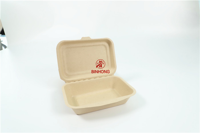 Sugarcane Desechables Fast Food Packaging Box Biodegradable Compostable